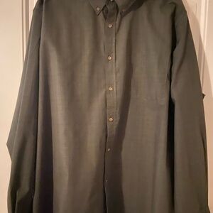 Haggar Men's Dark Gray Casual Button Down Shirt NWOT 4X